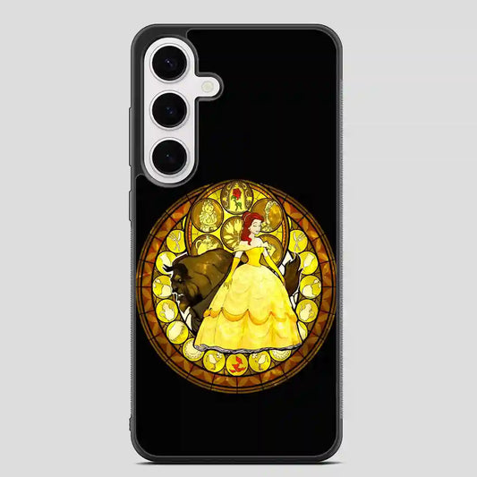 Belle Stained Glass Disney Princess Samsung Galaxy S24 Plus Case