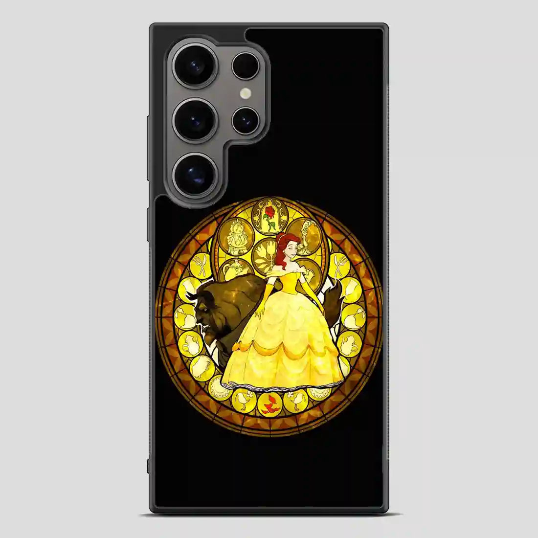 Belle Stained Glass Disney Princess Samsung Galaxy S24 Ultra Case