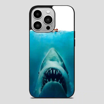 Big White Shark Swim In Sea iPhone 14 Pro Case