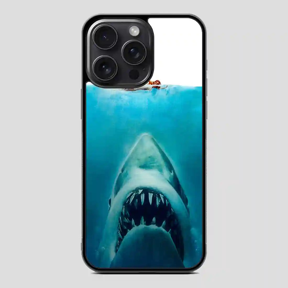 Big White Shark Swim In Sea iPhone 15 Pro Case