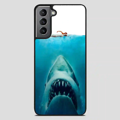 Big White Shark Swim In Sea Samsung Galaxy S21 FE Case