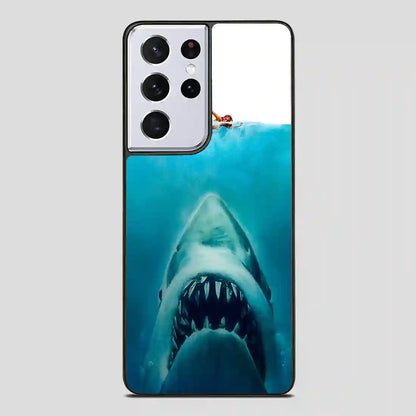 Big White Shark Swim In Sea Samsung Galaxy S21 Ultra Case