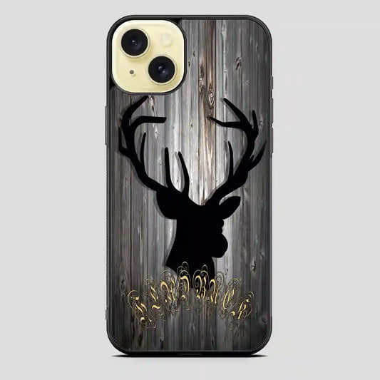 Black Head Buck iPhone 15 Plus Case