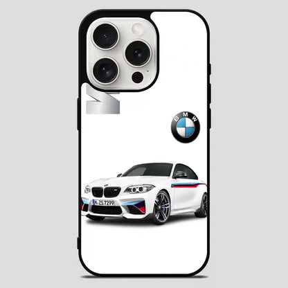 Bmw Logo Car White iPhone 15 Pro Max Case