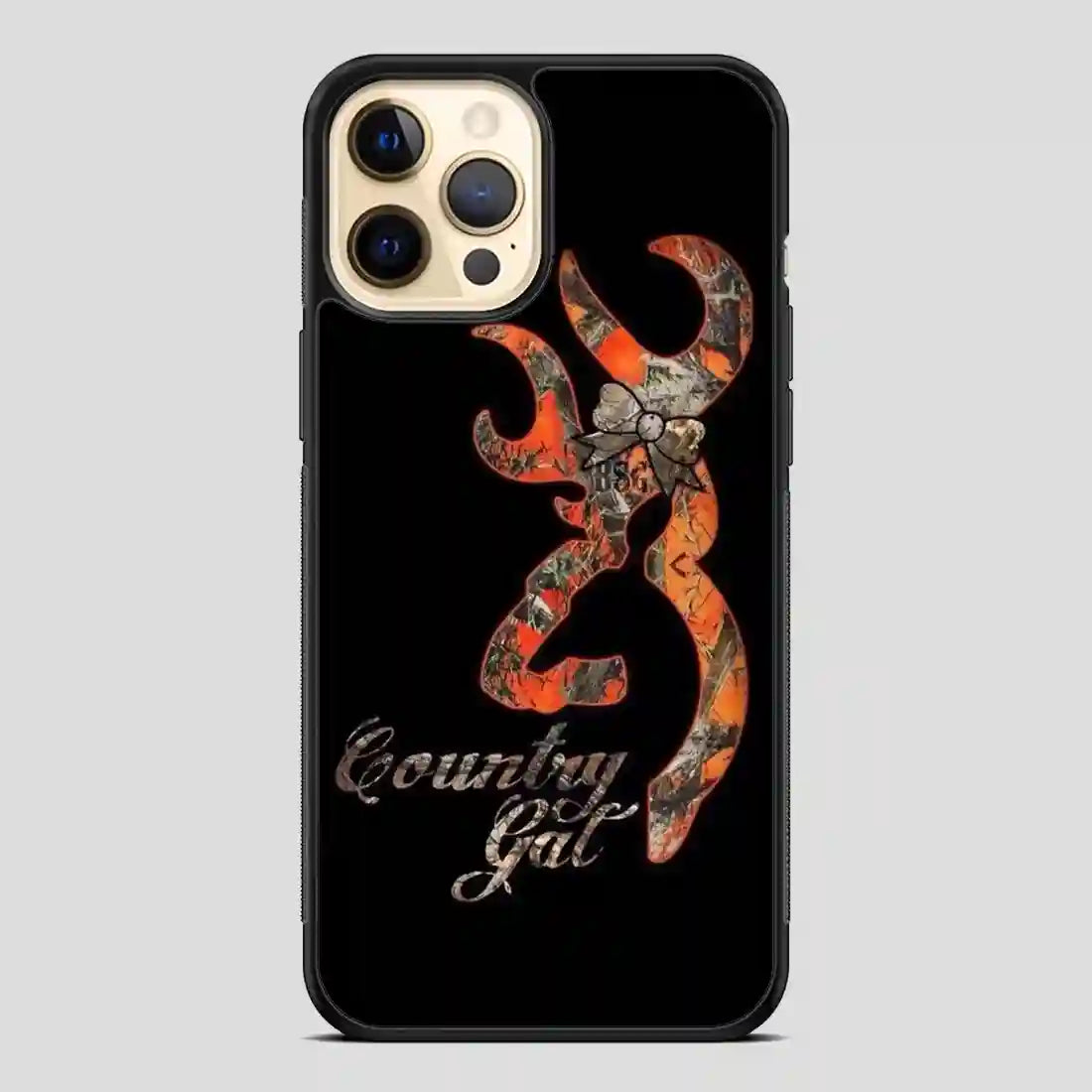 Browning Deer Camo Glitter iPhone 12 Pro Case