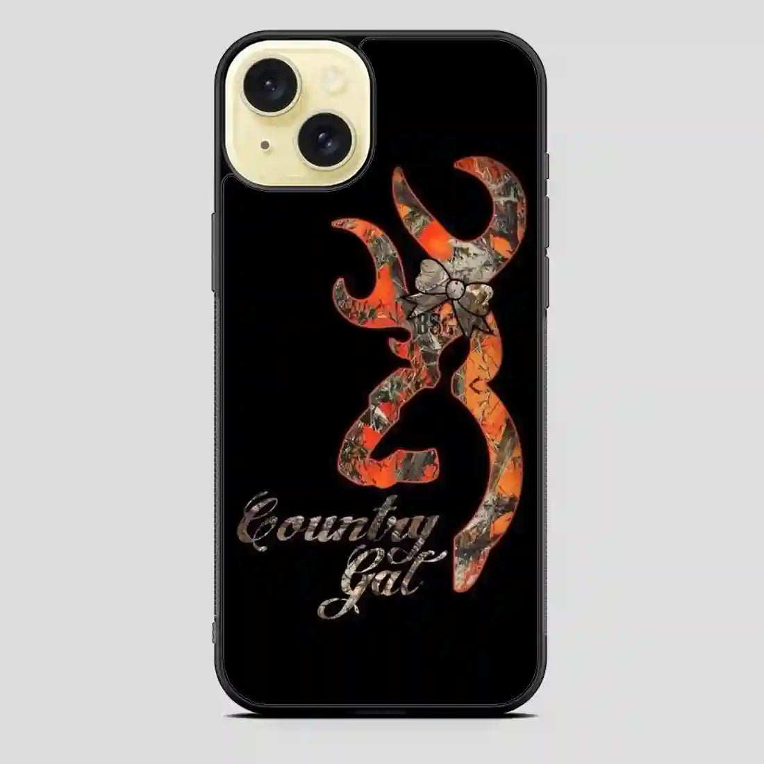 Browning Deer Camo Glitter iPhone 15 Plus Case