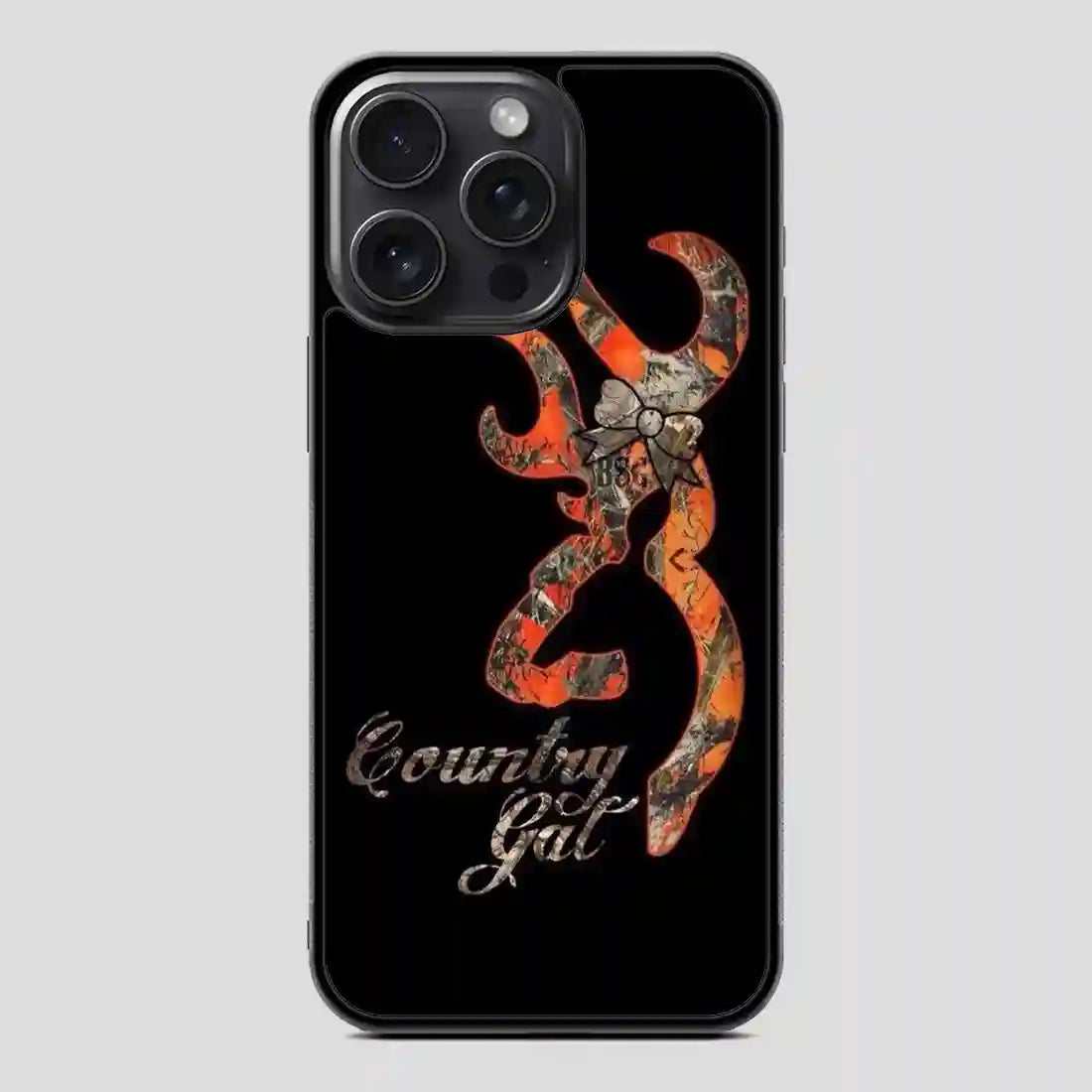 Browning Deer Camo Glitter iPhone 15 Pro Case