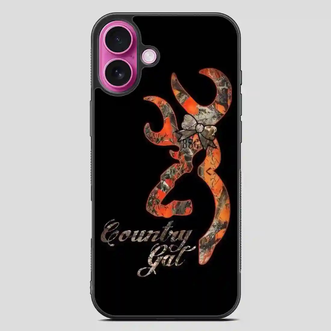 Browning Deer Camo Glitter iPhone 16 Plus Case