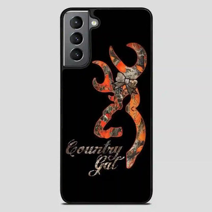 Browning Deer Camo Glitter Samsung Galaxy S21 FE Case