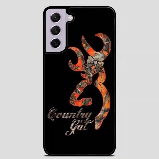 Browning Deer Camo Glitter Samsung Galaxy S21 Case