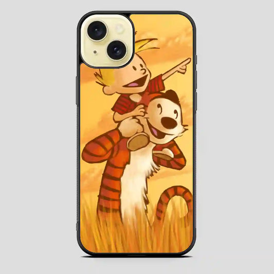 Calvin And Hobbes Friends Funny iPhone 15 Plus Case