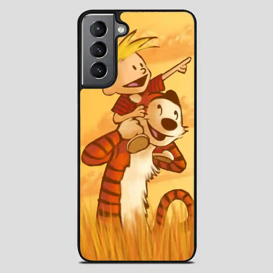 Calvin And Hobbes Friends Funny Samsung Galaxy S21 FE Case