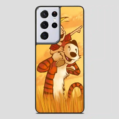 Calvin And Hobbes Friends Funny Samsung Galaxy S21 Ultra Case