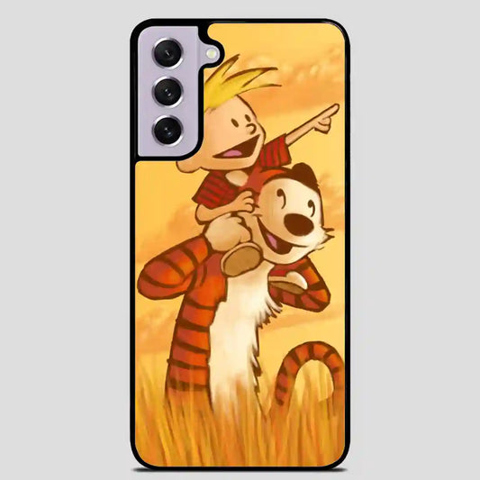 Calvin And Hobbes Friends Funny Samsung Galaxy S21 Case