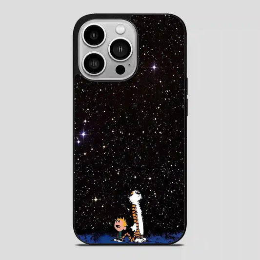 Calvin And Hobbes Galaxy iPhone 14 Pro Case