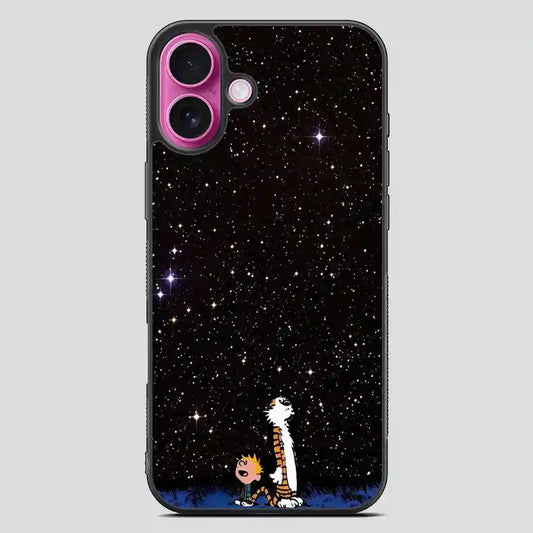 Calvin And Hobbes Galaxy iPhone 16 Plus Case