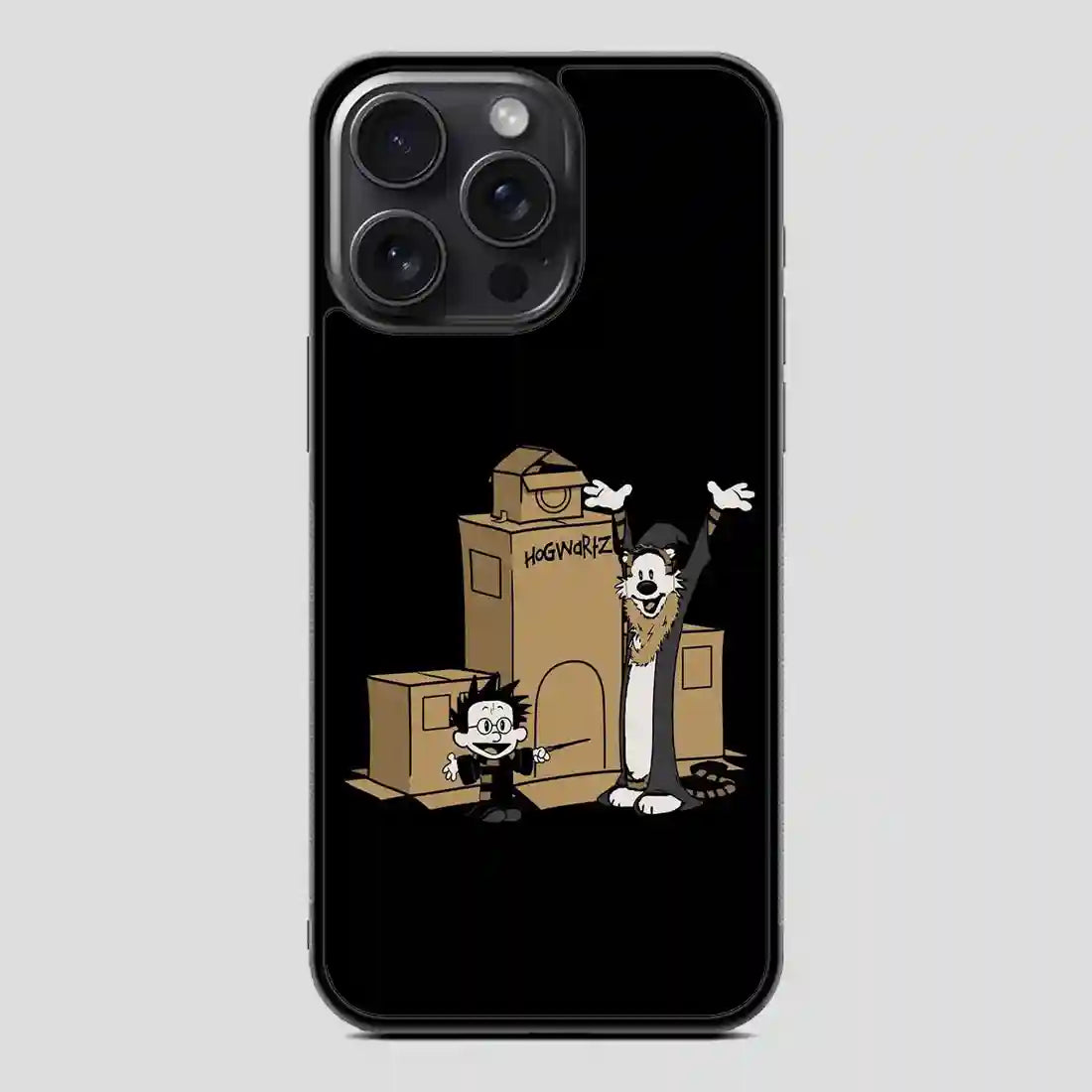 Calvin And Hobbes Harry Potter Hogwartz iPhone 15 Pro Case