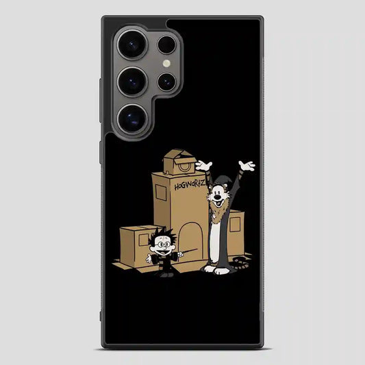 Calvin And Hobbes Harry Potter Hogwartz Samsung Galaxy S24 Ultra Case