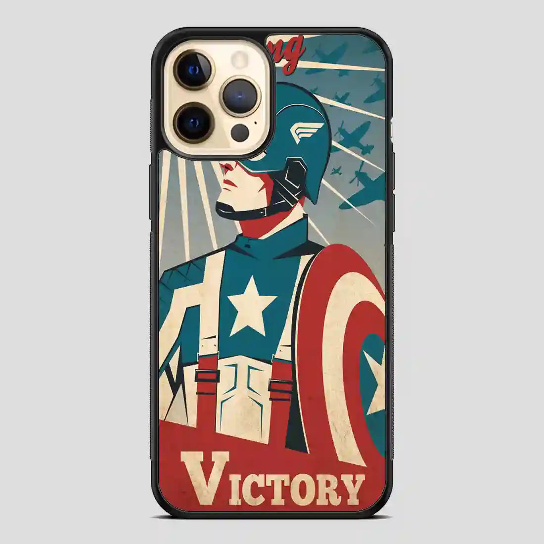 Captain America Retro Poster iPhone 12 Pro Case