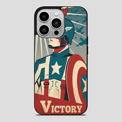 Captain America Retro Poster iPhone 14 Pro Case