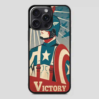 Captain America Retro Poster iPhone 15 Pro Case