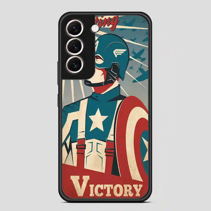 Captain America Retro Poster Samsung Galaxy S22 Case