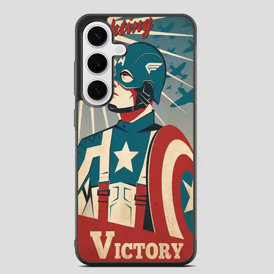 Captain America Retro Poster Samsung Galaxy S24 FE Case