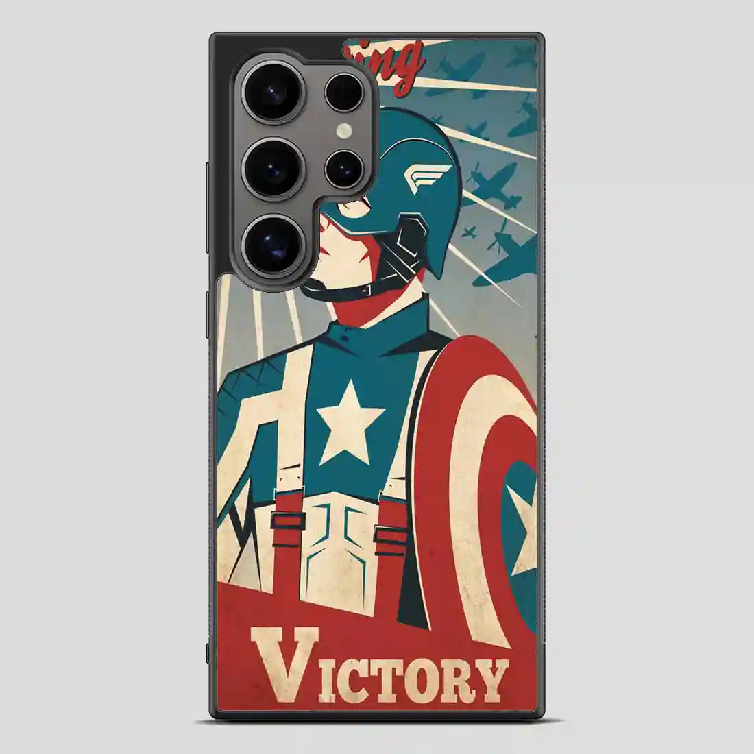 Captain America Retro Poster Samsung Galaxy S24 Ultra Case