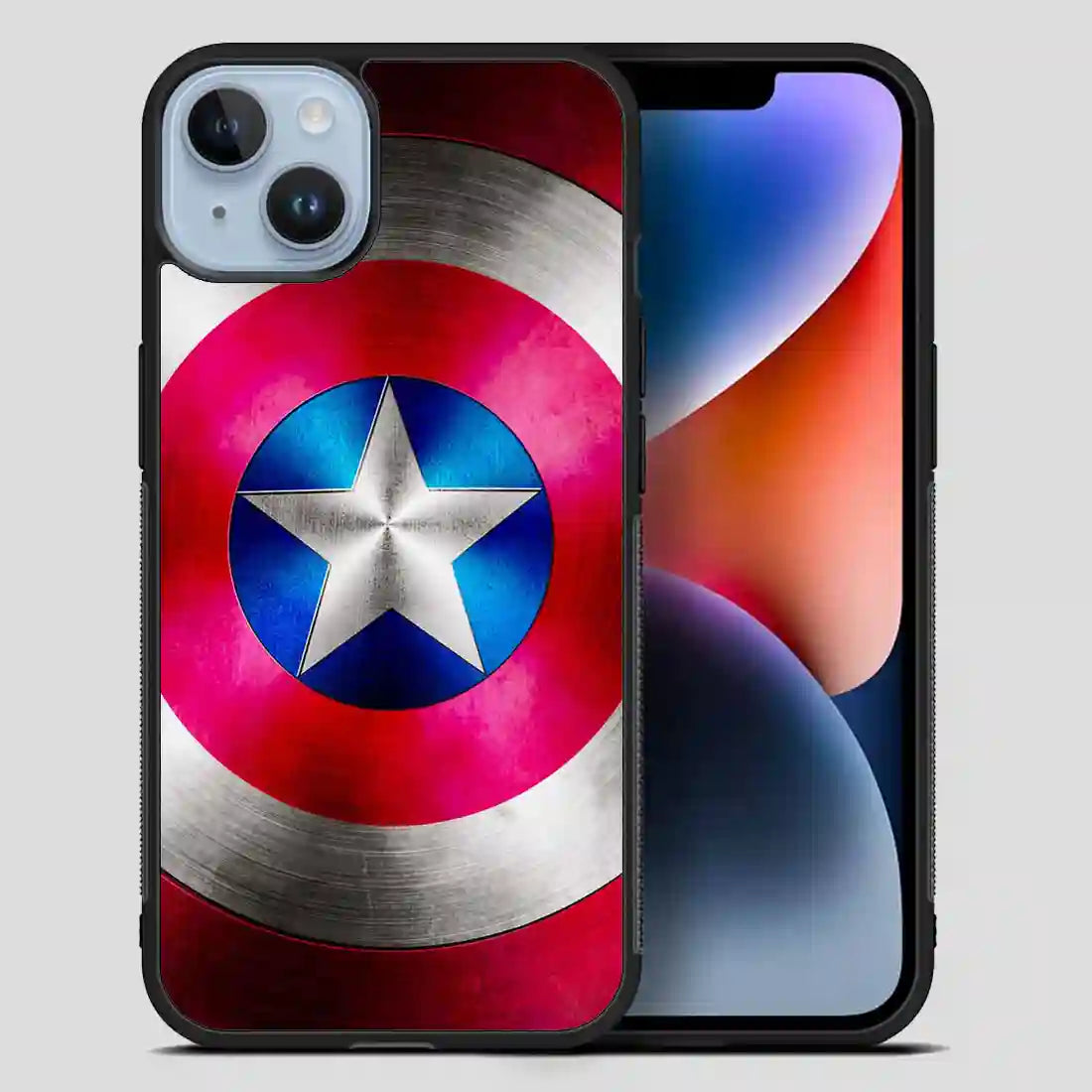 Captain America Shield Inspired iPhone 14 Plus Case