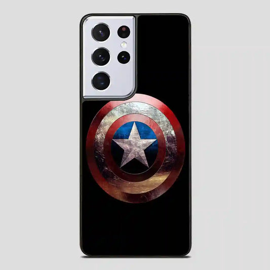 Captain America Shield Retro Samsung Galaxy S21 Ultra Case