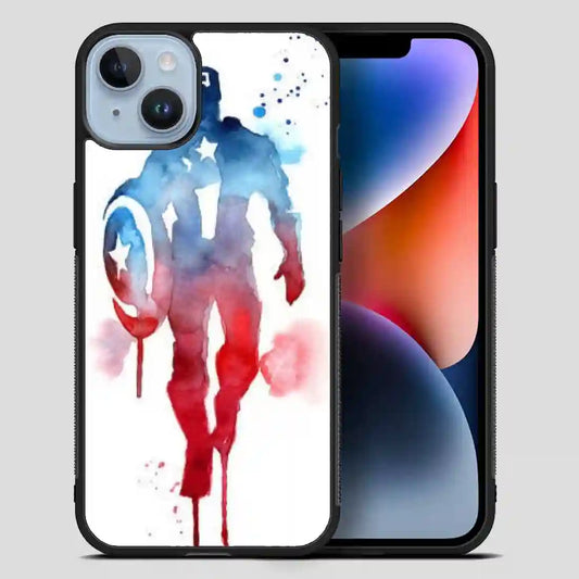 Captain America Water Color iPhone 14 Plus Case