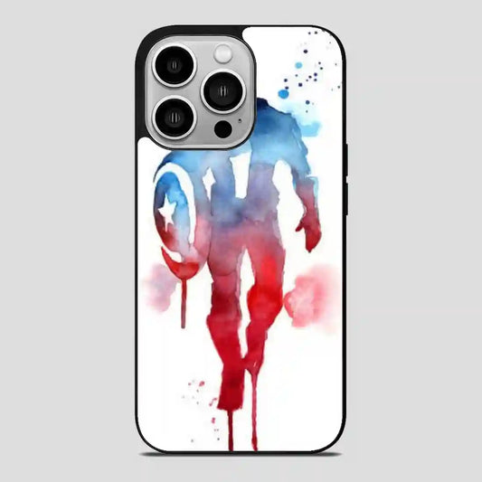 Captain America Water Color iPhone 14 Pro Case