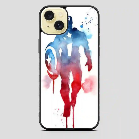 Captain America Water Color iPhone 15 Plus Case