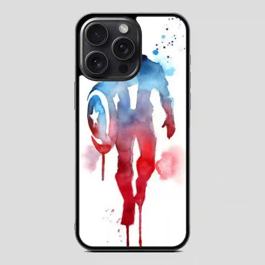 Captain America Water Color iPhone 15 Pro Case