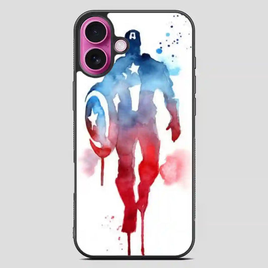 Captain America Water Color iPhone 16 Plus Case