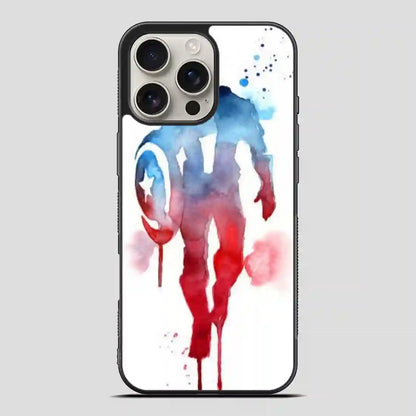 Captain America Water Color iPhone 16 Pro Max Case