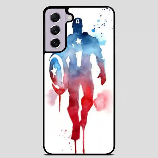 Captain America Water Color Samsung Galaxy S21 Case