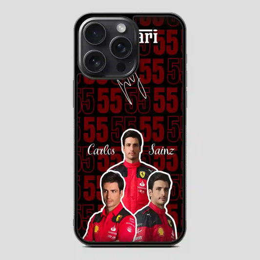 Carlos Sainz Ferrari iPhone 15 Pro Case