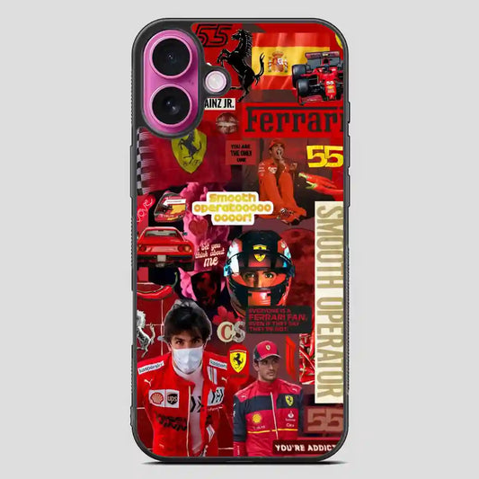 Carlos Sainz Sr Collage iPhone 16 Plus Case