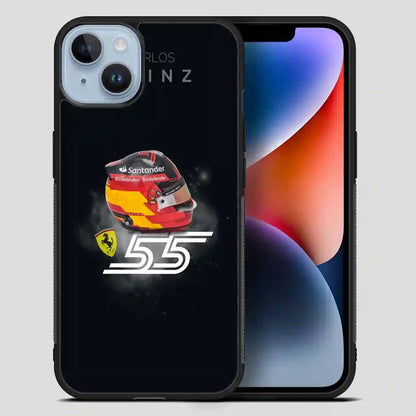 Carlos Sainz Sr Helmet iPhone 14 Plus Case