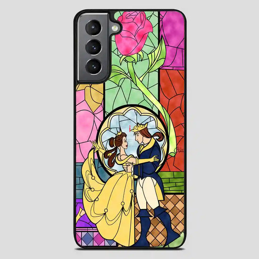 Cartoon Beauty And The Beast Best Friend Prince And Princess Samsung Galaxy S21 FE Case