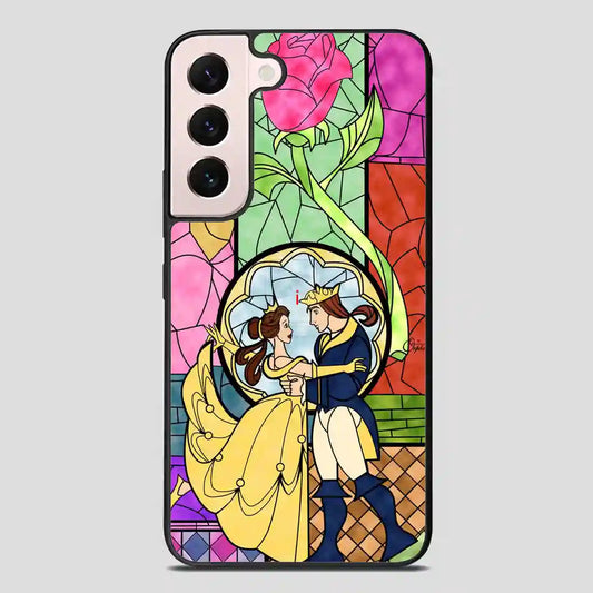 Cartoon Beauty And The Beast Best Friend Prince And Princess Samsung Galaxy S22 FE Case