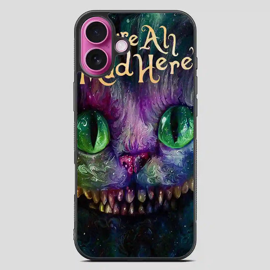 Cat Alice In Wonderland Colorful iPhone 16 Plus Case