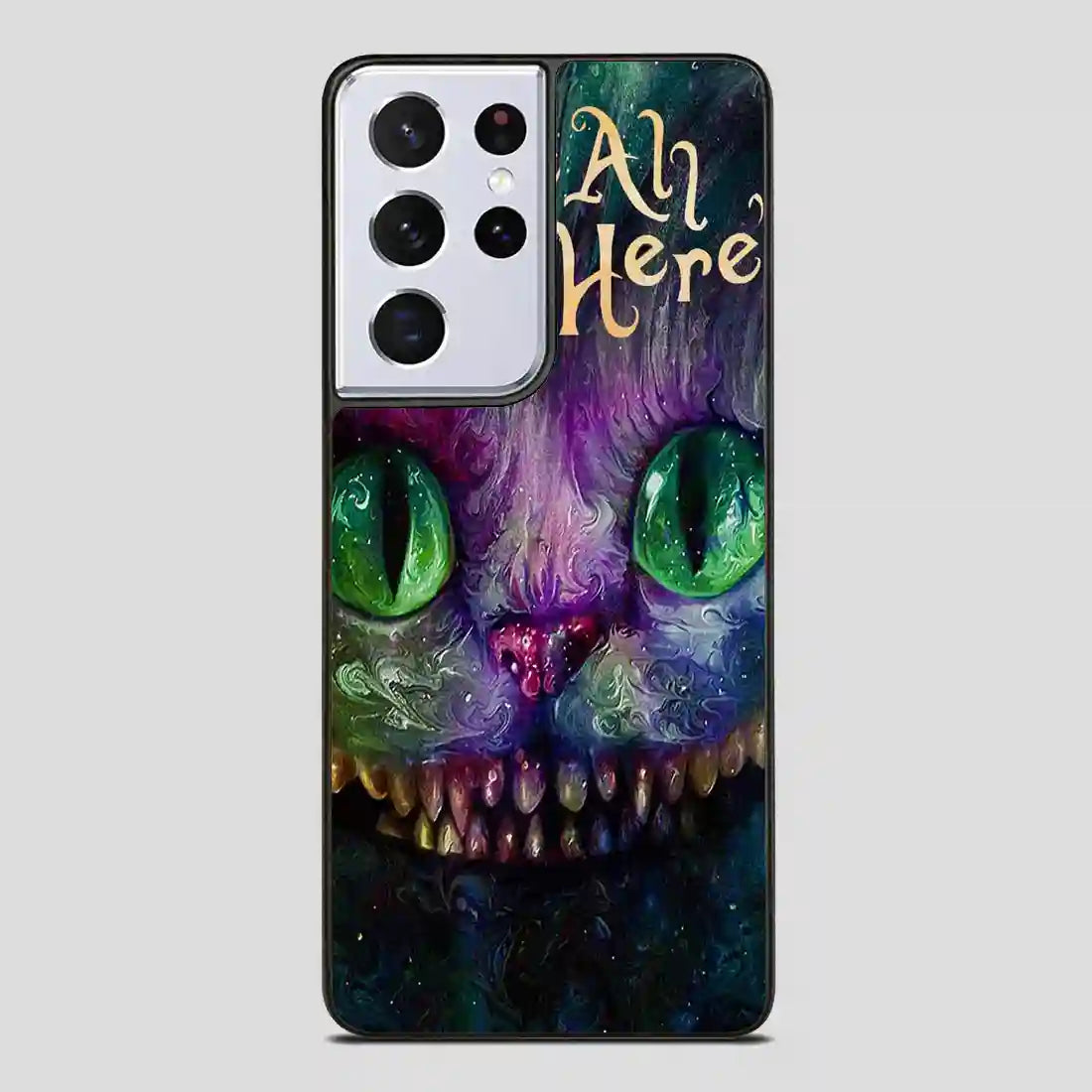 Cat Alice In Wonderland Colorful Samsung Galaxy S21 Ultra Case