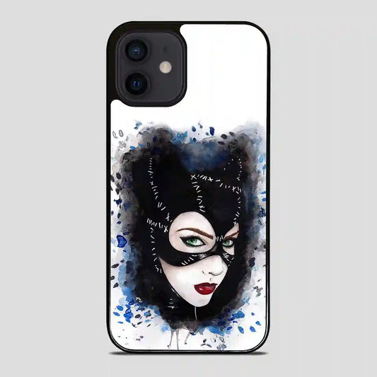 Catwoman Art Print Watercolor iPhone 12 Mini Case