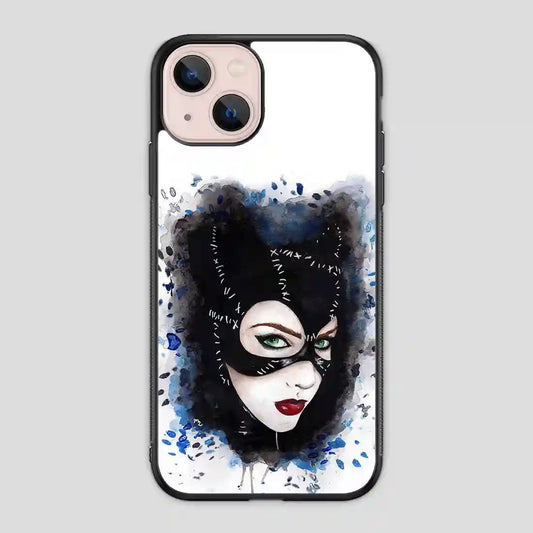 Catwoman Art Print Watercolor iPhone 13 Mini Case