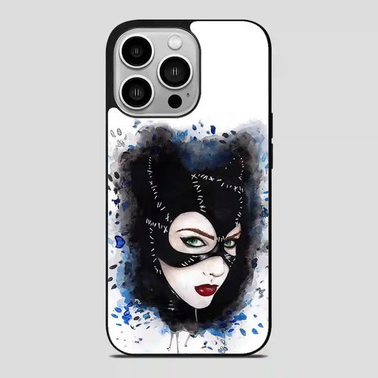 Catwoman Art Print Watercolor iPhone 14 Pro Case