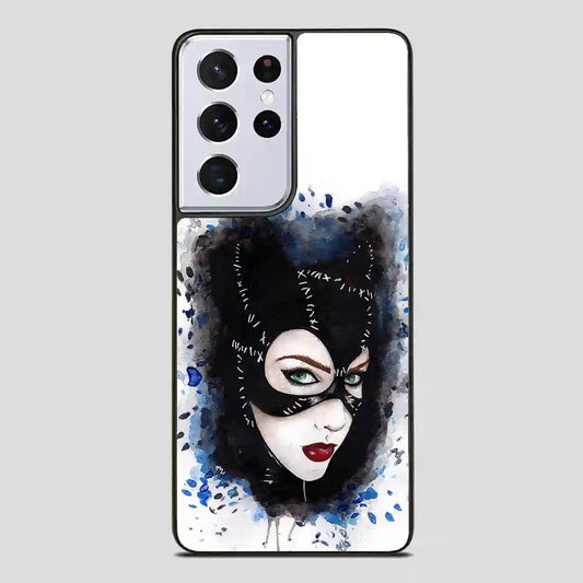 Catwoman Art Print Watercolor Samsung Galaxy S21 Ultra Case