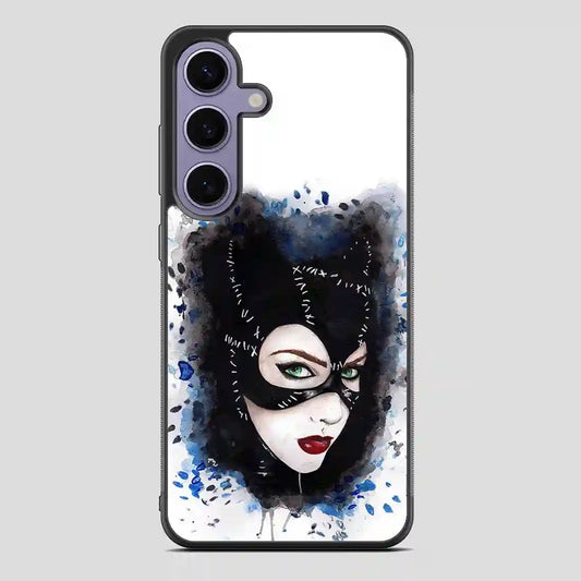 Catwoman Art Print Watercolor Samsung Galaxy S24 Case