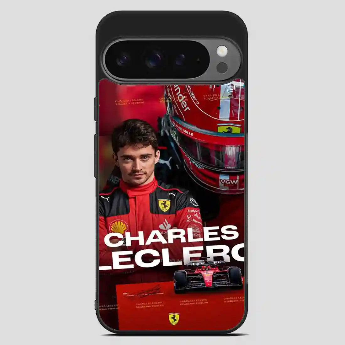 Charles Leclerc Car Collage Google Pixel 9 Pro XL Case